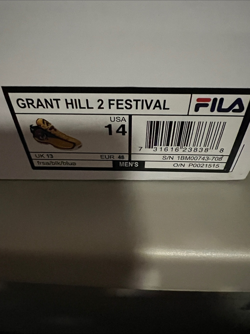 Fila men’s sz 14 Yellow & multicolor High-Top Sneakers - Picture 2 of 7